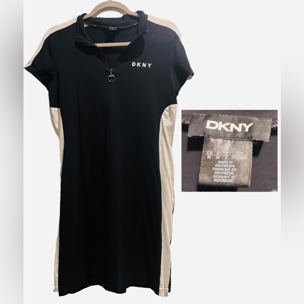 DKNY dress, black and white, size M